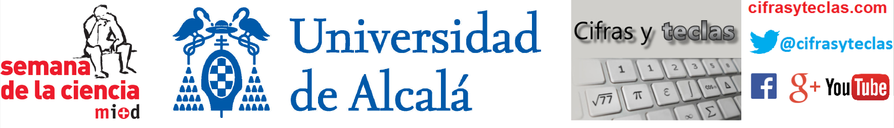 Logos de: Semana de la Ciencia - Universidad de Alcalá - Cifras y teclas